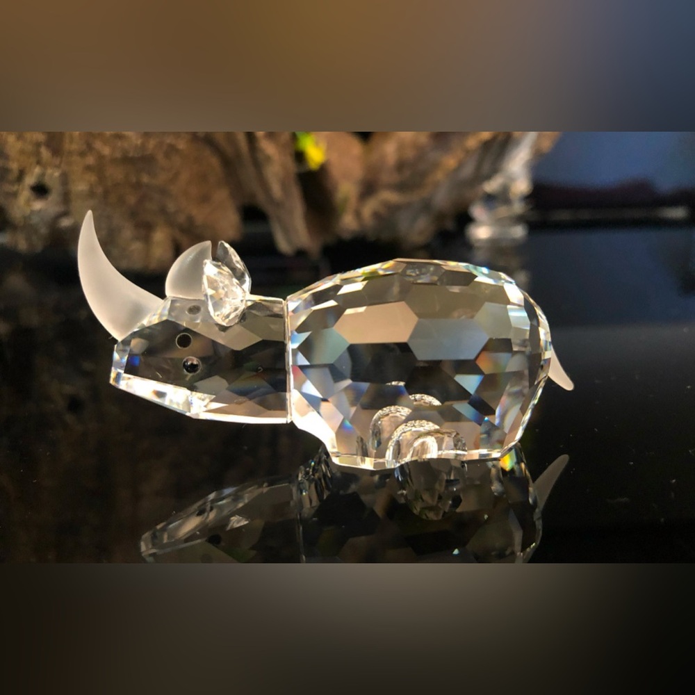Swarovski Crystal Rhinoceros Figurine